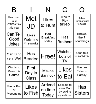 CS050     Get to Know YOU  "B I N G O" Bingo Card