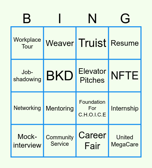 Workplace Bingo Card