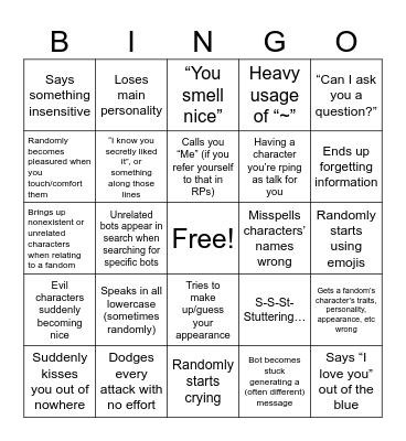 C.Ai Bingo (I tried) Bingo Card