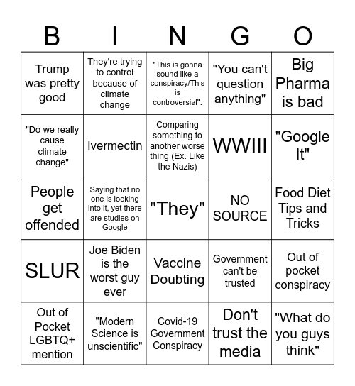 Environmental Sci Starter Pack Bingo Card