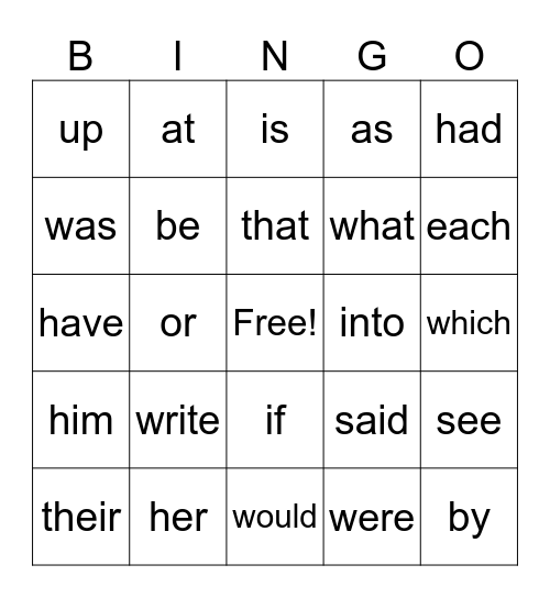 MCW BINGO Card