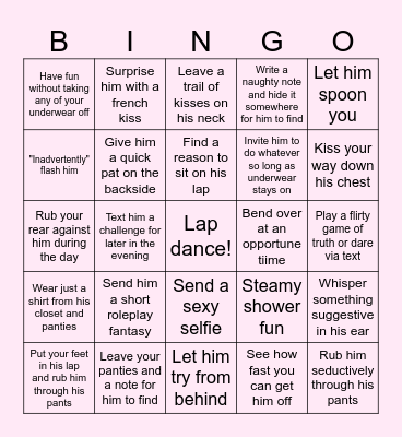 Weekly Fun Bingo Card