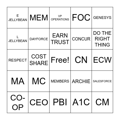 ARCHWELL BINGO Card