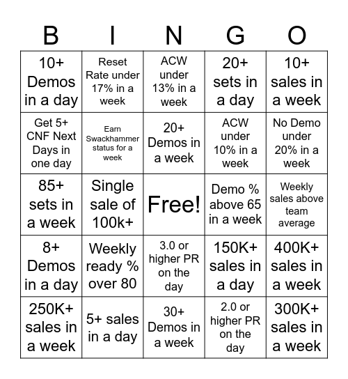 Monstarz Bingo Period 10 Bingo Card