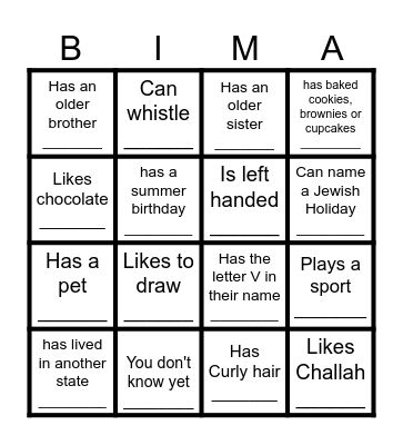 FIND SOMEONE WHO... Bingo Card