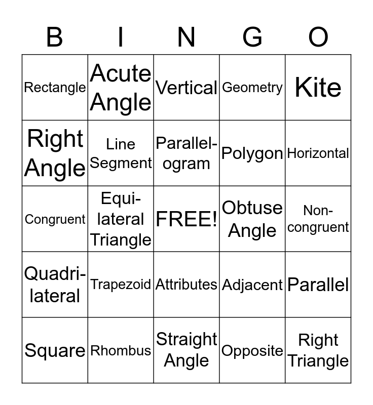 Polygon Bingo Card