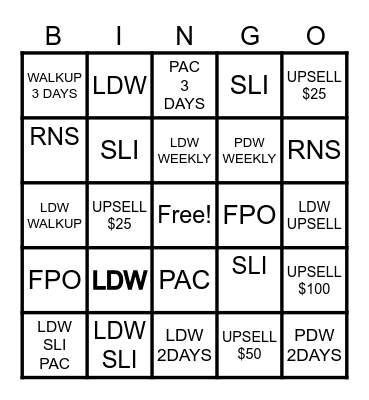 SEPTEMBER SALE CONTEST Bingo Card