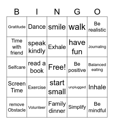 Back to Routine BINGO Card