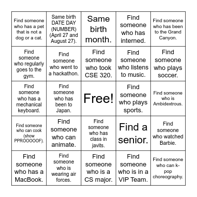 Bingo Card