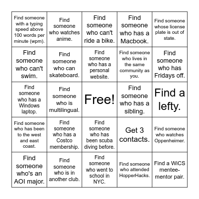 Bingo Card