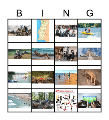 SUMMER HOLIDAY ACTIVITIES Bingo Card