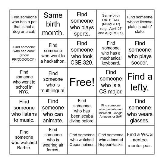 Bingo Card