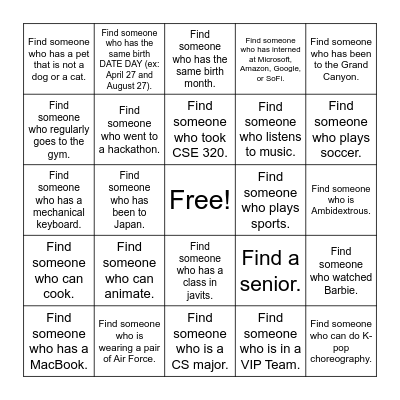 Bingo Card