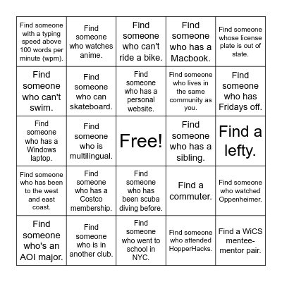 Bingo Card