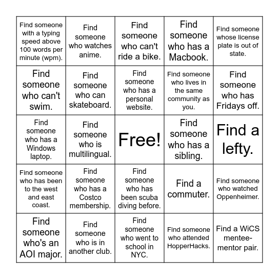 Bingo Card