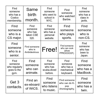 Bingo Card