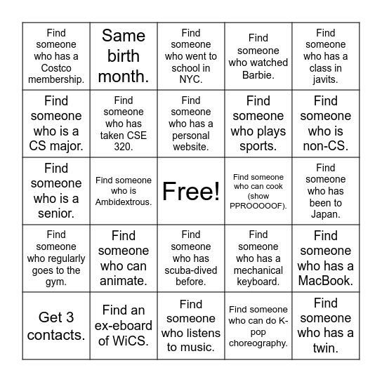 Bingo Card