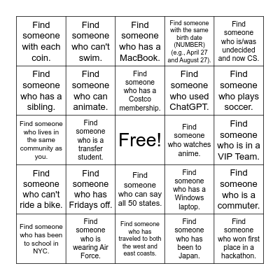 Bingo Card