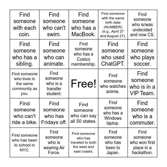 Bingo Card