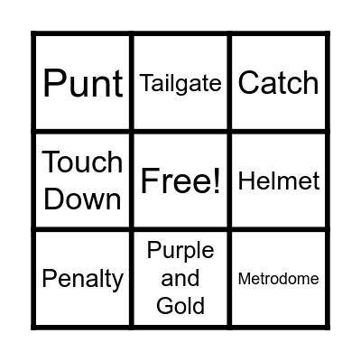 Football Bingo Card