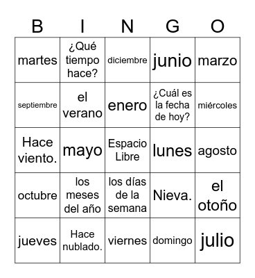 ¡Lotería! Bingo Card