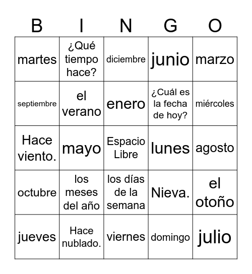 ¡Lotería! Bingo Card