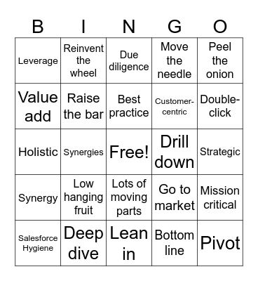 Presidio Bingo Card