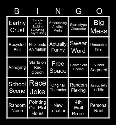 SML Bingo Card