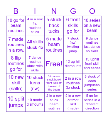 Beam BINGO Card