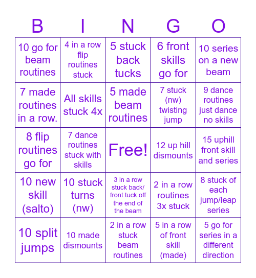 Beam BINGO Card