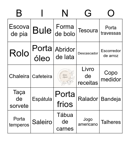 BINGO DA KARINA Bingo Card