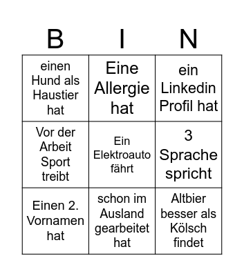 OED Klausur 07.09. & 08.09. Bingo Card