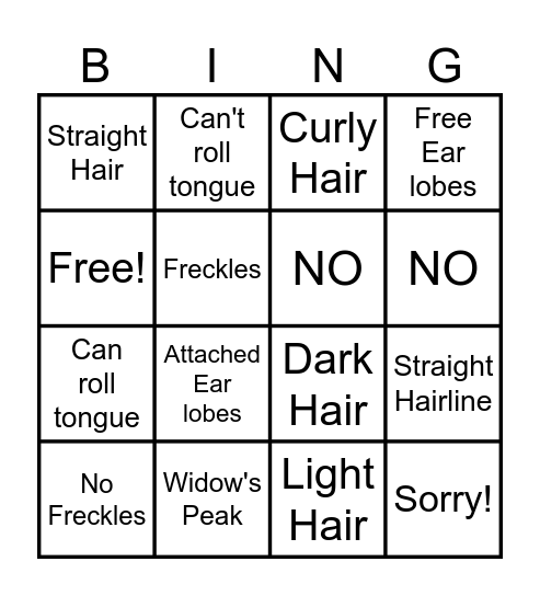 What quality do you have Bingo Card