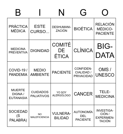 CHIVATO BINGO Card