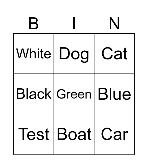 Takeover Bingo Card
