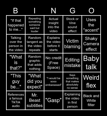 Sssniperwolf Bingo (September 2023) Bingo Card