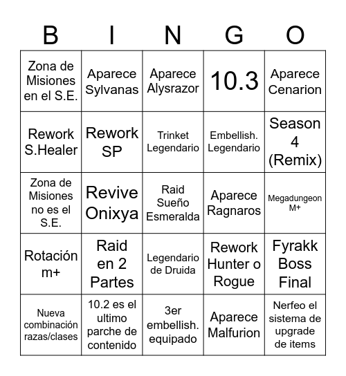 10.2 Bingo Card