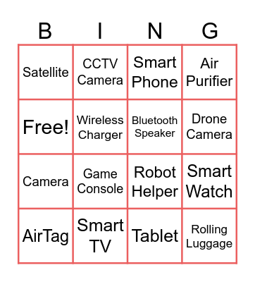 High tech gadgets m.3 Bingo Card