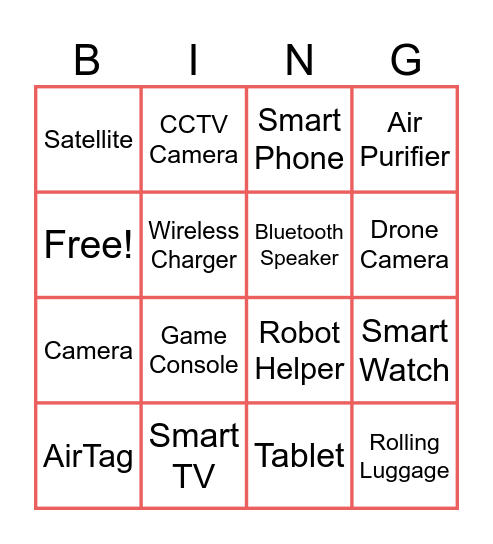 High tech gadgets m.3 Bingo Card