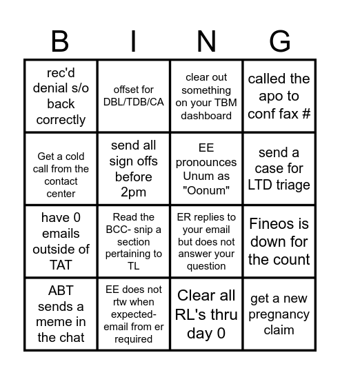 Bingo Card