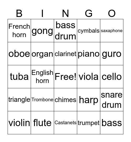 Ricardo Bingo Card