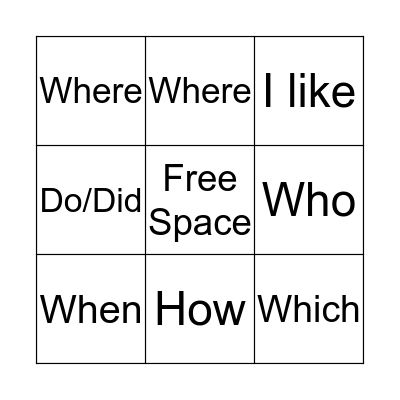 Entering a Conversation Bingo Card