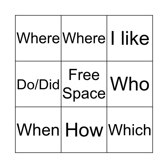 Entering a Conversation Bingo Card