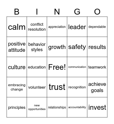 Culture Bingo Card