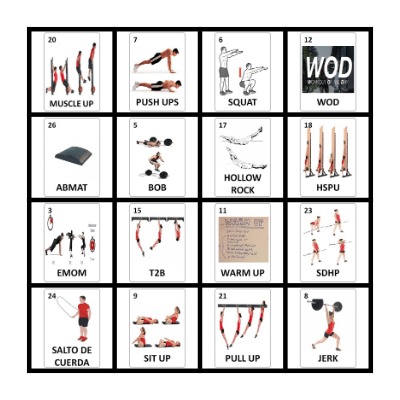 LOTERIA MS CROSSFIT Bingo Card