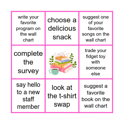 Children's Retreat.                          Save this for the end of day activity.                    Write name on card and turn it in for the chance to win a prize bag. Bingo Card