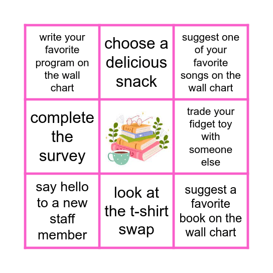 Children's Retreat.                          Save this for the end of day activity.                    Write name on card and turn it in for the chance to win a prize bag. Bingo Card