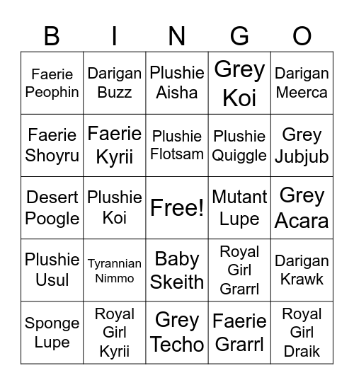 UC BINGO Card