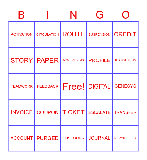 J-TEAM!!! Bingo Card