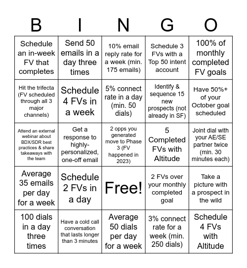 EXO Bingo - BDX Bingo Card